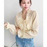 フロントシャーリングキャミ＋フリルリボンボレロセット シアースモッキングライク | moment+ | 詳細画像14 