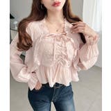 フロントシャーリングキャミ＋フリルリボンボレロセット シアースモッキングライク | moment+ | 詳細画像19 