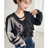 フロントシャーリングキャミ＋フリルリボンボレロセット シアースモッキングライク | moment+ | 詳細画像23 