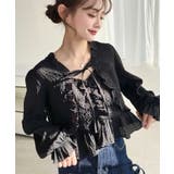 フロントシャーリングキャミ＋フリルリボンボレロセット シアースモッキングライク | moment+ | 詳細画像24 