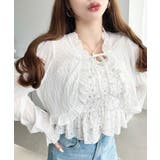 フロントシャーリングキャミ＋フリルリボンボレロセット シアースモッキングライク | moment+ | 詳細画像29 