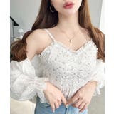 フロントシャーリングキャミ＋フリルリボンボレロセット シアースモッキングライク | moment+ | 詳細画像31 