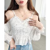 フロントシャーリングキャミ＋フリルリボンボレロセット シアースモッキングライク | moment+ | 詳細画像32 