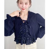 フロントシャーリングキャミ＋フリルリボンボレロセット シアースモッキングライク | moment+ | 詳細画像38 