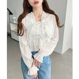 フロントシャーリングキャミ＋フリルリボンボレロセット シアースモッキングライク | moment+ | 詳細画像4 