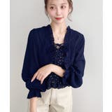 フロントシャーリングキャミ＋フリルリボンボレロセット シアースモッキングライク | moment+ | 詳細画像40 