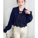 フロントシャーリングキャミ＋フリルリボンボレロセット シアースモッキングライク | moment+ | 詳細画像42 