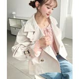 スクエアネック長袖ダブルフリルペプラムブラウス シアースモッキングライク | moment+ | 詳細画像58 