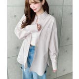 先染めストライプ＆ギンガムチェック&マルチストライプビッグシルエット長袖シャツ | moment+ | 詳細画像2 