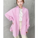 先染めストライプ＆ギンガムチェック&マルチストライプビッグシルエット長袖シャツ | moment+ | 詳細画像24 