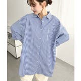 先染めストライプ＆ギンガムチェック&マルチストライプビッグシルエット長袖シャツ | moment+ | 詳細画像30 