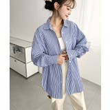 先染めストライプ＆ギンガムチェック&マルチストライプビッグシルエット長袖シャツ | moment+ | 詳細画像32 