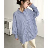 先染めストライプ＆ギンガムチェック&マルチストライプビッグシルエット長袖シャツ | moment+ | 詳細画像33 