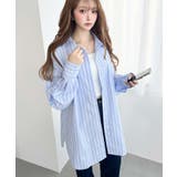 先染めストライプ＆ギンガムチェック&マルチストライプビッグシルエット長袖シャツ | moment+ | 詳細画像37 