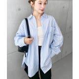 先染めストライプ＆ギンガムチェック&マルチストライプビッグシルエット長袖シャツ | moment+ | 詳細画像38 