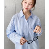 先染めストライプ＆ギンガムチェック&マルチストライプビッグシルエット長袖シャツ | moment+ | 詳細画像40 