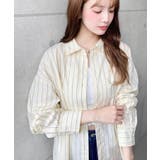 先染めストライプ＆ギンガムチェック&マルチストライプビッグシルエット長袖シャツ | moment+ | 詳細画像43 