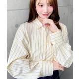 先染めストライプ＆ギンガムチェック&マルチストライプビッグシルエット長袖シャツ | moment+ | 詳細画像45 