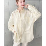 先染めストライプ＆ギンガムチェック&マルチストライプビッグシルエット長袖シャツ | moment+ | 詳細画像47 