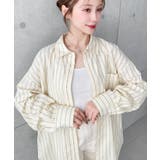 先染めストライプ＆ギンガムチェック&マルチストライプビッグシルエット長袖シャツ | moment+ | 詳細画像49 