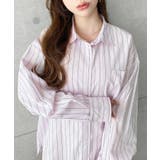 先染めストライプ＆ギンガムチェック&マルチストライプビッグシルエット長袖シャツ | moment+ | 詳細画像53 