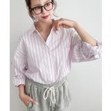 先染めストライプ＆ギンガムチェック&マルチストライプビッグシルエット長袖シャツ | moment+ | 詳細画像60 