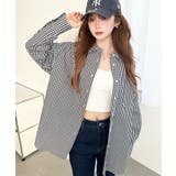 先染めストライプ＆ギンガムチェック&マルチストライプビッグシルエット長袖シャツ | moment+ | 詳細画像64 