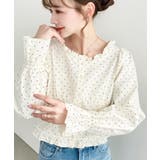 長袖キャンディスリーブコルセットブラウス スラブドット | moment+ | 詳細画像13 