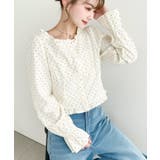 長袖キャンディスリーブコルセットブラウス スラブドット | moment+ | 詳細画像16 