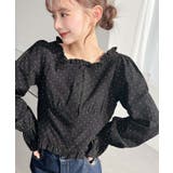 長袖キャンディスリーブコルセットブラウス スラブドット | moment+ | 詳細画像17 