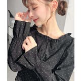 長袖キャンディスリーブコルセットブラウス スラブドット | moment+ | 詳細画像18 