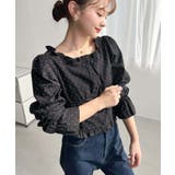 長袖キャンディスリーブコルセットブラウス スラブドット | moment+ | 詳細画像21 