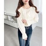 長袖キャンディスリーブコルセットブラウス スラブドット | moment+ | 詳細画像4 