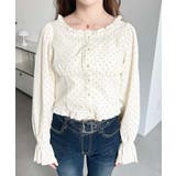 長袖キャンディスリーブコルセットブラウス スラブドット | moment+ | 詳細画像7 