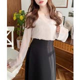 インナーキャミ付き長袖メロウ楊柳シアーブラウス | moment+ | 詳細画像12