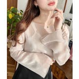 インナーキャミ付き長袖メロウ楊柳シアーブラウス | moment+ | 詳細画像14