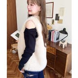 Vネックロングフェイクファーベスト | moment+ | 詳細画像46