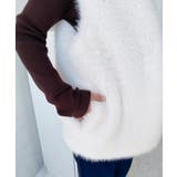 Vネックロングフェイクファーベスト | moment+ | 詳細画像9