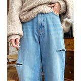 ヘビーツイル&デニムダメージストレートパンツ | moment+ | 詳細画像20 