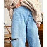 ヘビーツイル&デニムダメージストレートパンツ | moment+ | 詳細画像21 