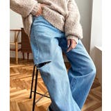 ヘビーツイル&デニムダメージストレートパンツ | moment+ | 詳細画像23 