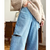 ヘビーツイル&デニムダメージストレートパンツ | moment+ | 詳細画像24 