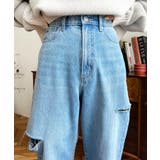 ヘビーツイル&デニムダメージストレートパンツ | moment+ | 詳細画像28 