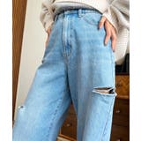 ヘビーツイル&デニムダメージストレートパンツ | moment+ | 詳細画像33 