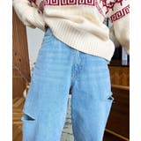 ヘビーツイル&デニムダメージストレートパンツ | moment+ | 詳細画像38 