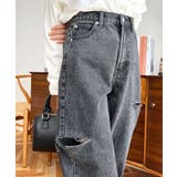 ヘビーツイル&デニムダメージストレートパンツ | moment+ | 詳細画像52 