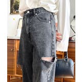 ヘビーツイル&デニムダメージストレートパンツ | moment+ | 詳細画像54 