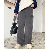 ヘビーツイル&デニムダメージストレートパンツ | moment+ | 詳細画像58 