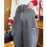 ヘビーツイル&デニムダメージストレートパンツ | moment+ | 詳細画像60 