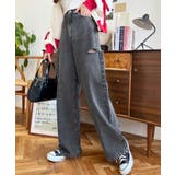 ヘビーツイル&デニムダメージストレートパンツ | moment+ | 詳細画像63 